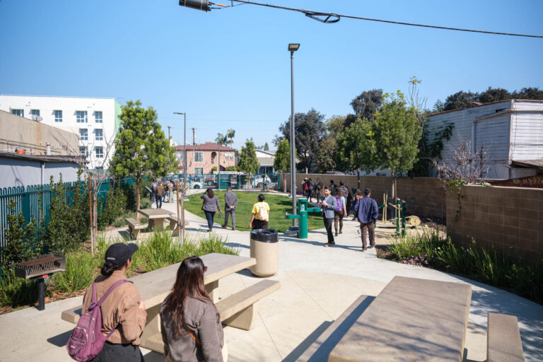 community members on a tour of Nogales park