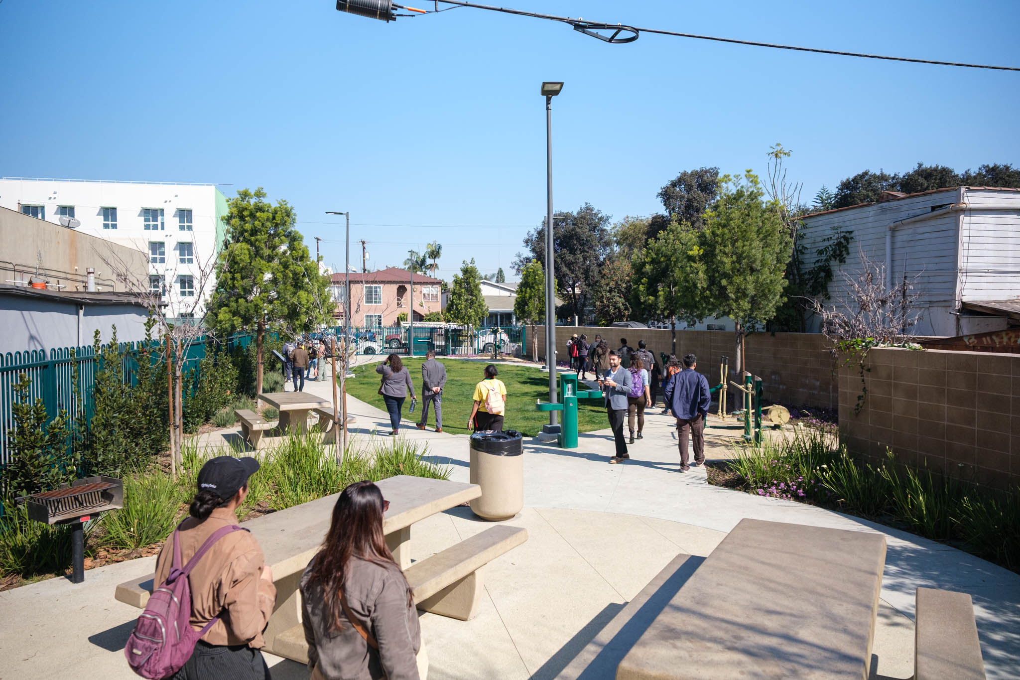 community members on a tour of Nogales park